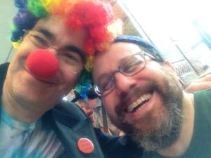 Me with my dear friend and Rabbi, Brant Rosen. He's such a clown!